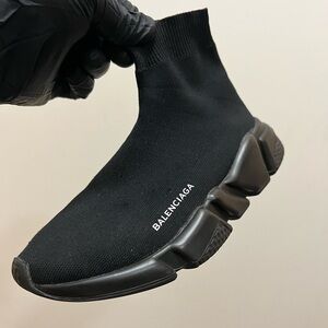 Balenciaga Black Sock-Style Slip-On Sneakers No insoles No Box No dust bag